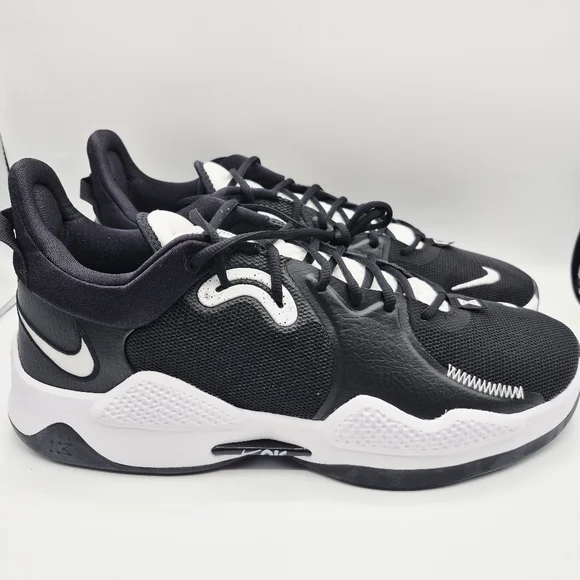 Size 15-Nike Paul George PG 5 TB Team Black White DM5045 001 Basketball Shoes